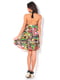 Платье оригинальной расцветки с однотонным лифом | 350557 | фото 2