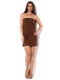 Платье-бюстье коричневое | 1099808