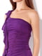 Сукня фіолетова драпірована на одне плече з воланами | 1114315 | фото 3