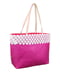 Пляжна сумка рожевого кольору, декорована мереживом | 3054758 | фото 2