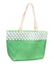 Пляжна сумка салатового кольору, декорована мереживом | 3054760 | фото 2