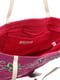 Пляжна сумка рожевого кольору з квітковою вишивкою | 3054762 | фото 3