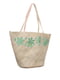 
Пляжна сумка бежевого кольору з квітковою вишивкою | 3054763 | фото 2