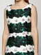 Платье зеленое с принтом | 3105993 | фото 3