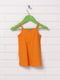 Платье оранжевое с принтом | 3200832 | фото 2