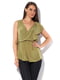 Блуза оливково-зеленого цвета | 3243185
