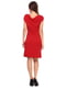 Сукня червоного кольору, декорована брошкою | 6534419 | фото 2