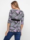 Блуза фіолетово-сіра з принтом | 6535830 | фото 2
