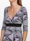 Блуза фіолетово-сіра з принтом | 6535830 | фото 3