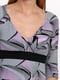 Блуза фиолетово-серая с принтом | 6535830 | фото 4