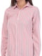 Сорочка рожевого кольору в смужку | 6536050 | фото 3
