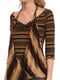 Блуза золотисто-коричневая в принт | 6536064 | фото 3