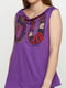 Майка фіолетова з принтом | 6536812 | фото 3