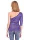 Блуза фіолетова з відкритим плечем | 6537398 | фото 2