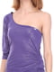 Блуза фиолетовая с открытым плечем | 6537398 | фото 3