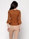 Блуза бавовняна коричнева | 6537705 | фото 2