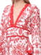 Сукня червоно-біла з принтом | 6537902 | фото 3