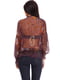 Блуза коричнева з принтом | 6538285 | фото 2