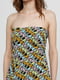 Сукня гірчичного кольору в абстрактний принт | 6538874 | фото 3
