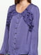 Блуза фіолетова з рюшами | 6538913 | фото 3