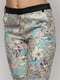 Бірюзові штани з квітковим принтом | 6538982 | фото 3