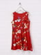 Платье красное с принтом | 6539090 | фото 2