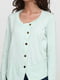 Блуза мятного цвета с пуговицами | 6539094 | фото 3