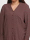 Блуза коричневая с орнаментом | 6539577 | фото 3