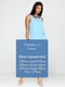 Сукня світло-блакитна с декорованим коміром | 6539739 | фото 4