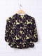 Блуза салатова з чорним квітковим принтом | 6540141 | фото 2