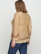 Блуза светло-коричневая с орнаментом | 6540443 | фото 2