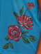 Блуза блакитна з квітковим принтом | 6540617 | фото 4