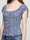 Блуза фіолетова з принтом | 6540776 | фото 3