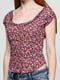 Блуза бордово-фиолетовая с принтом | 6540777 | фото 3