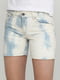 Шорти джинсові блакитні з малюнком | 6540946 | фото 3