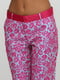 Рожеві штани з принтом | 6541124 | фото 3