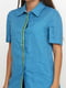 Рубашка голубая с паетками | 6541429 | фото 3