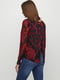 Блуза червоно-чорна з квітковим принтом | 6541553 | фото 2