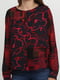 Блуза червоно-чорна з квітковим принтом | 6541553 | фото 3