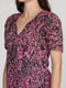 Блуза серо-розовая с принтом | 6541672 | фото 3