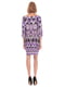 Сукня фіолетова з принтом | 6541758 | фото 2