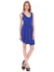 Сукня синя, прикрашена складками | 6541843