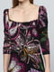 Сукня чорно-фіолетового кольору в квітковий принт | 6541870 | фото 3