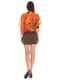 Сукня помаранчево-коричневого кольору в абстрактний принт | 6542091 | фото 2