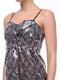 Сукня-міні чорно-сріблястого кольору в рослинний принт | 6542102 | фото 3