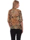 Блуза коричневая с анималистическим принтом | 6542161 | фото 2