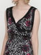 Сукня чорно-сірого кольору в квітковий принт | 6542252 | фото 3
