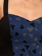 Сукня чорно-синього кольору із принтом | 6542315 | фото 4
