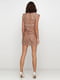 Мереживна сукня світло-коричневого кольору, декорован абантом | 6542327 | фото 2