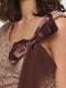 Мереживна сукня світло-коричневого кольору, декорован абантом | 6542327 | фото 4